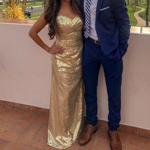 Gold sequined gown